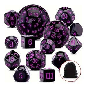DND Polyhedral Dice Set Roleplaying Tabletop Game D3-D100 Game Dice Set 15pc set